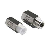 1pc 1/8 1/4 1/2 3/4 Inch SS304 Stainless Steel Check Valve Male Female Thread High Temperature Acid-Proof a-Way Hydraulic Valve(1-8,Internal Thread in)