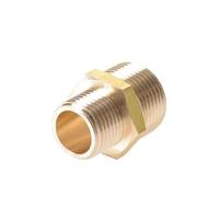 1PC 1/8" 1/4" 3/8" 1/2" 3/4" 1" BSP Brass Pipe Hex Nipple Fitting Male Thread Quick Adapter Coupler Connector for Water Oil Gas(1l8 to 3l8)