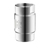 1pc 1/8" 1/4" 3/8" 1/2 3/4" 1" BSPT Female Thread 304 Stainless Steel Check Valve High Pressure One Way Non-Return Valve(BSP3I8_BSP Thread)