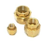 1pc 1/8" 1/4" 3/8" 1/2" 3/4" 1" Female Brass Pipe Union Fitting Connector (1/4")