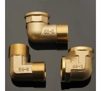 1PC 1/8" 1/4" 3/8" 1/2" 3/4" 1" Female Male Thread 90 Deg Brass Elbow Pipe Fitting Connector Coupler For Water Fuel Copper adapter,G1I2 M To G3I4 F