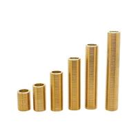 1PC 1/8" 1/4" 3/8" 1/2" 3/4" 1" Male Thread Brass Full Thread Long Pipe Fitting Connector (BSP3I8 Length 50mm)