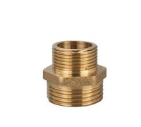 1pc 1/8" 1/4" 3/8" 1/2" 3/4" 1" Pneumatic/Water Heating Brass Pipe Fittings Reduced Male Thread Butt Joint Water Oil Gas Adapter(01-02)