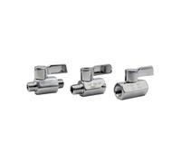 1pc 1/8 1/4 3/8 1/2 3/4 SUS304 BSPT NPT Thread Stainless Steel Handle Mini Ball Valve Sanitary Self Made Water Oil Acid(1/4",BSPT_Male to Female)