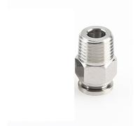 1PC 1/8" 1/4" 3/8" 1/2" BSP External Thread 304 Stainless Steel Pipe Pneumatic Quick Coupling Trachea Hose Quick Coupling(PC12-01)