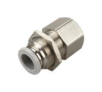 1pc 1/8" 1/4" 3/8" 1/2" Female x 4 6 8 10 12mm Tube Brass Pneumatic Air Bulkhead Pipe Fitting Push in Connector Coupler(12-02)