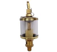 1pc 1/8" 1/4" 3/8" BSP Male Thread Copper Plating Oil Cup Sight Gravity Drip Feed Oiler Lubricator for Machine Tool(BSP3I8-600ML)
