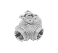 1pc 1" SS304 Stainless Steel Three-Way Ball Valve T/L Type Female Thread(T Type)