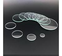 1PC 10-42mm Round Optical Glass Lens for LED Flashlight - Flat Transparent Lens for Enhanced Light Performance(34mm x 2mm)