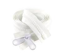 1Pc 10# Double Slider Resin Zipper Tail Lock Open-End Zippers for Sewing Jacket Coat Tent Long Zips DIY Accessory,White,200cm