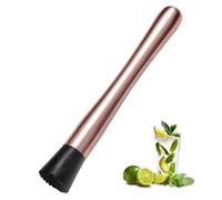 1Pc 10 Inch Stainless Steel Cocktail Muddler and Mixing Spoon Home Bar Tool Set - Create Delicious Mojitos Old Fashioned/Mint Julep/Other Fruit Based Drinks (Rose Gold, 10 Inch 1 PC)