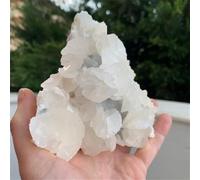 1pc 100-230g Stunning White Rose Calcite Stone Bohemian Style with Fluorescent Effect Under Purple Light