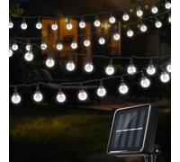 1pc 100/60/40/20LED Solar String Lights Outdoor Waterproof, Crystal Globe Lights with 8 Modes, Solar Powered Patio Lights for Garden Yard Porch Wedding Party Decor (Warm White/Multi-Coloured/White)