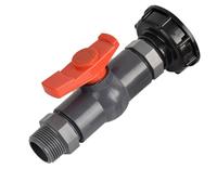 1Pc 1000 Liter IBC Tank Adapter Valve S60 to 1/2" 3/4" 1in Thread Connector Tap Bucket Connector Tank Valve Fitting(S60 x 1")