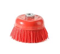 1pc 100mm Cup Nylon Abrasive Brush Wheel M14 P80 Pile Polymer-abrasive Wheel For 3/4/5Inch Angle Grinder Rotary Tools