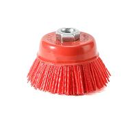 1pc 100mm Cup Nylon Abrasive Brush Wheel M14 P80 Pile Polymer-abrasive Wheel For 3/4/5Inch Grinder Rotary Tools