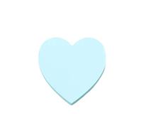 1pc 100sheets light blue Memo Pad Solid Color Heart Shaped Notepad for Staff Students Stationery Sticky Note Writing Pads Note Pad Clever