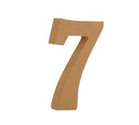 1pc 10cm Wood Color Numbers 0-9 Wooden DIY Arabic Numerals Art Crafts Standing Party Wedding Home Decor(Wood Number 7)