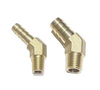 1pc 10mm Hose Barb OD to 1/4" BSPT Male Thread Brass Pipe Fitting Elbow 45 Degree Connector Adapter CBQZCHWDKT