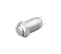1PC 10mm Metal Button Switch Power Push Button Flat/High Head Type 2A/36VDC Self-Locking/Reset 3pin Soldering IP65 IDGTTLDF(High head,Self-Locking)