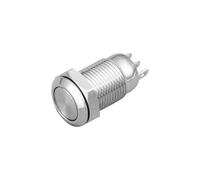 1PC 10mm Metal Button Switch Power Push Button Flat/High Head Type 2A/36VDC Self-Locking/Reset 3pin Soldering IP65 IDGTTLDF(Flat head,Self-Reset)