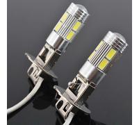 1pc 10SMD H3 LED 5630 DC 12V High Beam 360 Degree Super Bright Fog Light White for Car Driving