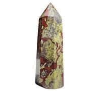 1pc 1100-1200g Dragon Blood Stone Quartz Crystal Obelisk Wand Point