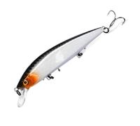 1pc 11cm 16g 0.2m-1m Minnow Fishing Lure Hard Artificial Bait 3D Eyes Fishing Wobblers Diving Crankbait(A)