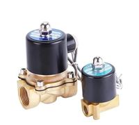 1pc 12-220V 2W Normally Closed Brass Electric Solenoid Valve for Water Air Oil 1/4" 1/2" 3/4" 1" DN8/10/20/25/50 DC12V(2W025-06(DN6),DC12V)