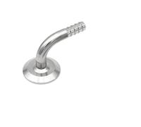 1pc 12.7/16/19/25/38/51mm OD Hose Barb Pipe Fitting Tri Clamp 90 Degree Elbow Ferrule 50.5 64mm Sanitary Stainless Steel 304(32mm x 50.5)