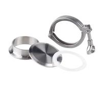 1pc 12.7mm-38mmOD SS304 Sanitary Tri Clamp End Cap Set with Silicone Gasket - for Beer, Dairy, and Pharmaceutical Industries(16mmx50.5)
