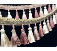 1pc 12 Yards Decorative Fringe Trim - Elegant Polyester Braid Lace for Sewing, Curtains, and Tablecloths - Home Decor(Champagne)