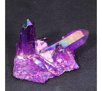 1pc 120-150g Coated Light Purple White Quartz Cluster for Home Decoration