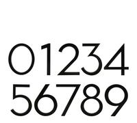 1pc 125mm Floating House Number 5inch Black Golden Zinc Alloy and Star Mailbox Address Plate Outdoor Door #0-9(Black,7)