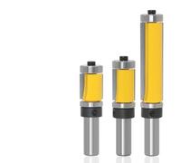 1Pc 12mm 1/2" Shank Flush Trim Router Bit Top & Bottom Bearing - 1-1/2"H For Woodworking Cutting Tool(12X19X20)