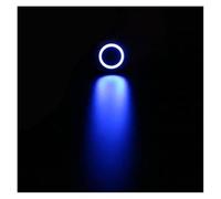 1PC 12MM Self-Reset LED 3V 5V 6V12V 24V 220V Metal Button Switch Instantaneous Button Automatic Reset LED Button(Blue,12V)