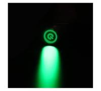 1PC 12MM Self-Reset LED 3V 5V 6V12V 24V 220V Metal Button Switch Instantaneous Button Automatic Reset LED Button(Green-01,220V)