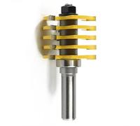 1pc 12mm Shank Wood Router Bit 2 Teeth Adjustable Finger Joint Router Bit Tenon Cutter for Woodworking Tool
