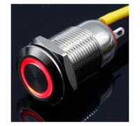 1PC 12MM with LED 12V 24V 220V Metal Push Button Switch Illuminated(Red,220V)