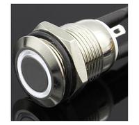 1PC 12MM with LED 3V 5V 12V 24V 220V Metal Button Switch Momentary push button auto reset illuminated IDGTTLDF(Gold,24V)