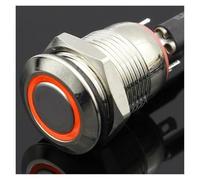 1PC 12MM with LED 3V 5V 12V 24V 220V Metal Button Switch Momentary push button auto reset waterproof illuminated IDGTTLDF(Red,5V)