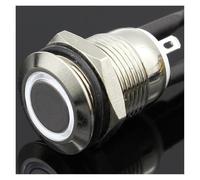 1PC 12MM with LED 3V 5V 12V 24V 220V Metal Button Switch Momentary push button auto reset waterproof illuminated IDGTTLDF(Gold,3V)