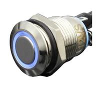 1PC 12MM with LED 3V 5V 12V 24V 220V switch momentary push button(Blue,12 V)