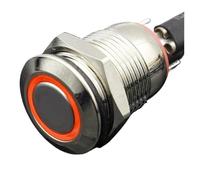 1PC 12MM with LED 3V 5V 12V 24V 220V switch momentary push button(Red,5V)