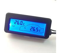 1PC 12V Digital LCD Car Thermometer Inside/Outside Temperature Gauge Meter with Cable, Thermometer for Car and Truck Indoor Outdoor(blue)