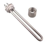 1pc 12v Heating Element DC Solar Resistance U Shape DN25 Electric Immersion Water Element Tubular Boiler Heater 100w 150w 200w(with Accessories,200w)