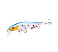 1pc 14cm 21g Topwater Wobbler 3D Eyes Fishing Lure Minnow Hard Bait 3 Fish Hooks Crankbait Floating Fishing Tackle(B 14cm 21G)