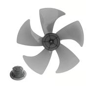 1pc 14Inch Fan Blade Household Blade Five Leaves With Nut Cover For Pedestal Fanner Accessories(Transparent Black)
