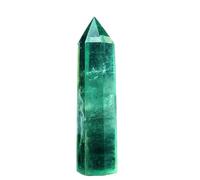 1pc 15-16cm Green Fluorite Point Pillar Crystal Stone Green Quartz Obelisk Crystal Wand