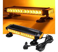 1pc 15" Led Roof Emergency Recovery Warning Magnetic Flashing Strobe Amber Light 12V 24V For Excavator Digger Tractor